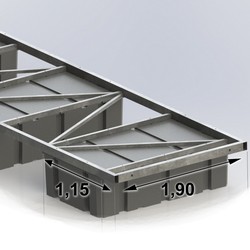 Pontoon 2 m wide