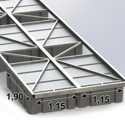 Pontoon 2.4 m wide