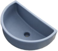 wash basin sin plastic country house semicircular